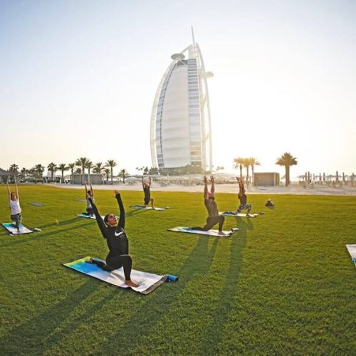 yoga burj al arab sunset dtcm mar